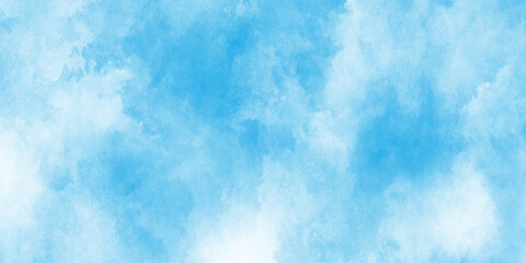 Abstract blue watercolor background,ocean blue paper texture, smooth cloudy sky blue background,Light blue background with watercolor.Background with clouds on blue sky.