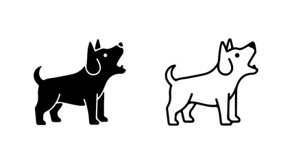 Dog illustrations in black and white perfect for design and branding.