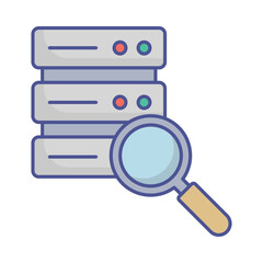 Database analysis Vector Icon which can easily modify or edit