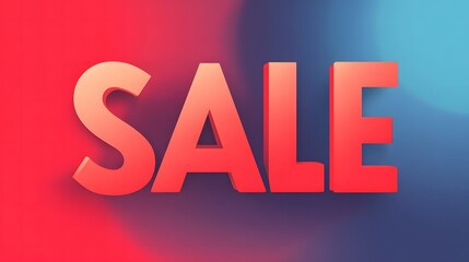 Clean Layout with SALE Text in Bold Red on Gradient Background