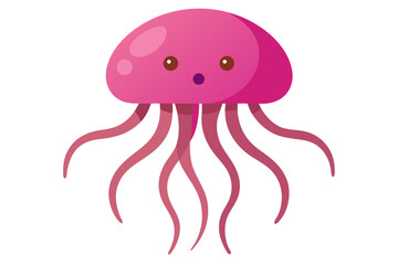 octopus on white background
