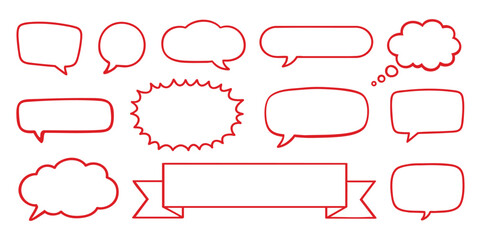 Set of different speech bubble element design