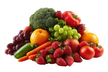 Colorful assortment of fresh fruits and vegetables (4)