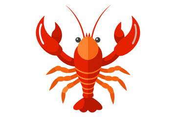 crayfish isolated on white