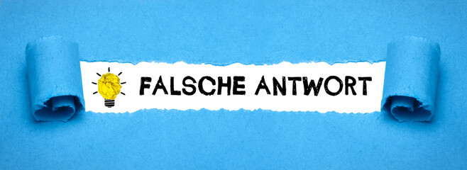 falsche Antwort	
