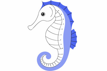 sea horse vector illustration