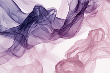 Abstract swirling smoke, shades of purple and pink.  Delicate wispy tendrils against a white background