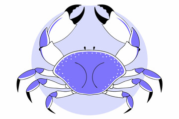 blue crab isolated on white