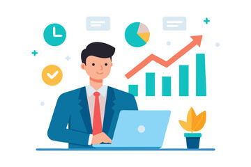 businessman with laptop