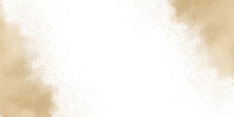 Abstract black and beige textured brush stroke isolated on transparent background