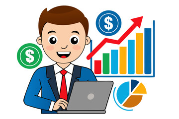 business man with laptop