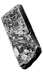Rough, rectangular stone slab with intricate surface texture