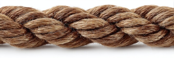 Close-up of a light brown twisted rope or twine
