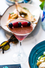 Elegant Cocktail Drink with Fresh Berries – Morocco, September 17, 2025