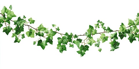 Ivy garland, lush green leaves on a vine