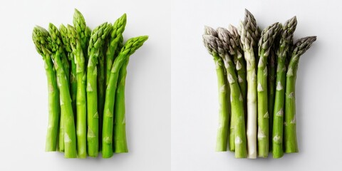Fresh and wilted asparagus