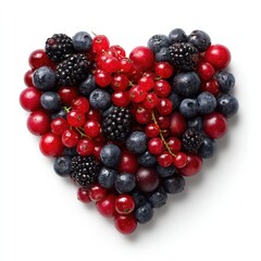 Heart-shaped arrangement of colorful berries (1)