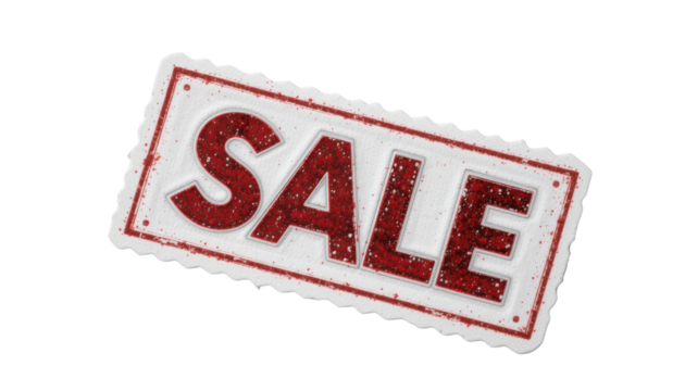 Vector illustration of a red grunge rubber stamp with 3d effect and custom text as a business sale sign - Powered by Adobe