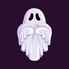 flat design halloween ghost vector