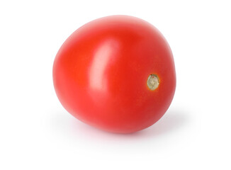 One ripe red tomato isolated on white