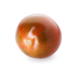 One ripe juicy tomato isolated on white