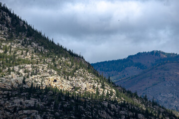 mountains in the morning