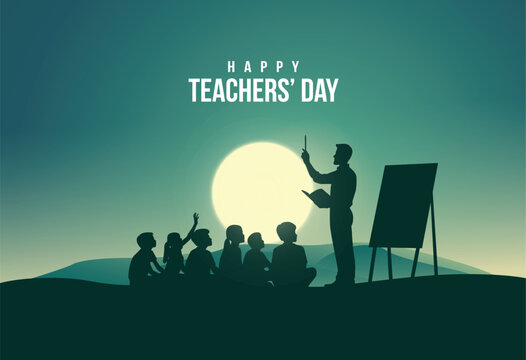 International teachers day concept vector illustration design.