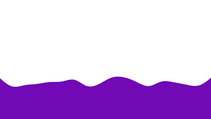 Abstract wavy purple liquid or fluid shape on a clean white background, ideal for modern graphic design, vibrant templates, and creative projects.
