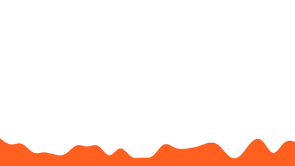 Abstract orange wavy border on a clean white background, ideal for modern design projects, presentations, or digital layouts. Simple and versatile graphic element for text or branding.