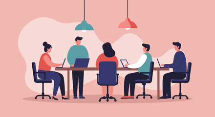 Focused man working remotely on a laptop in a modern, minimalist home office. Ideal for concepts like remote work, freelancing, and online business.