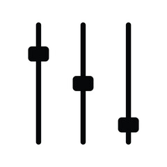 Naklejka premium Settings Bars Icon Vector – Control Panel Sign, Adjustment Sliders Symbol for User Interface and Apps
