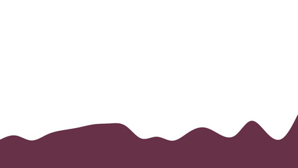 Abstract dark purple wavy shape creating a fluid border on a clean white background. Ideal for graphic design, web headers, or modern presentations.