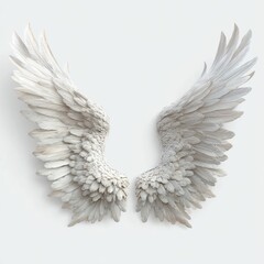 Pair of pristine white angel wings (3)