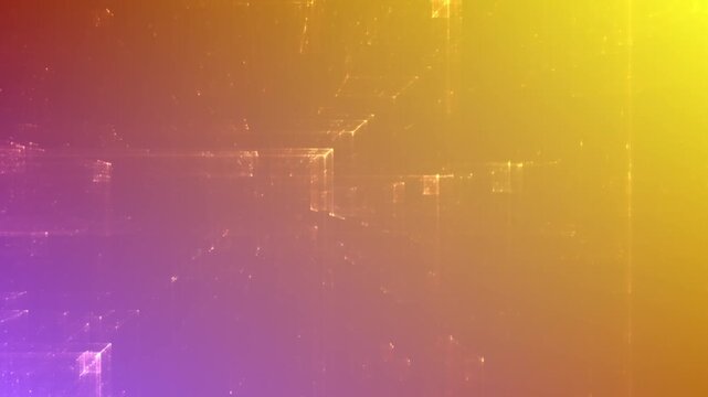 Transparente Datenbl&ouml;cke im digitalen Netzwerk &ndash; dynamische Struktur f&uuml;r Wissenschaft, IT, Forschung & digitale Kommunikation in Bewegung, Technologie, Daten, Wissenschaft, gelb