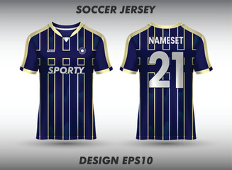 Football jersey design for sublimation jersey template front and back view of sports jersey