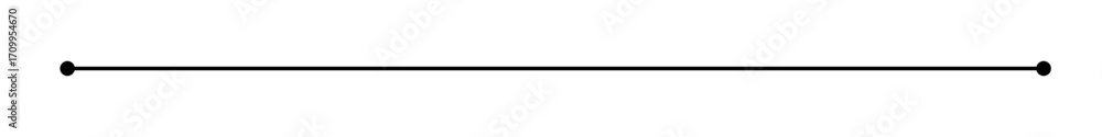 Poster minimalist vector line with small dots at the ends, perfect for borders or dividers
