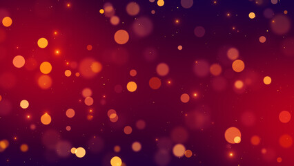 red christmas bokeh lights and golden glitter shiny , holiday new year social media background	