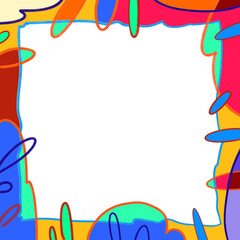 Colorful geometric shape. Abstract retro children style art element for kids, trendy design with geometry mosaic shapes. Simple childish patchwork clip art decoration