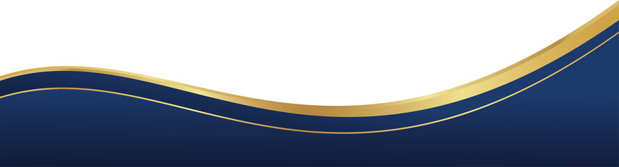 Abstract Navy Blue and Gold Wave Background