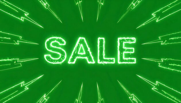 Green neon sale graphic - Powered by Adobe