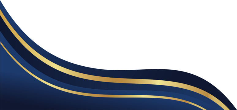 Abstract Navy Blue and Gold Wave Background Design