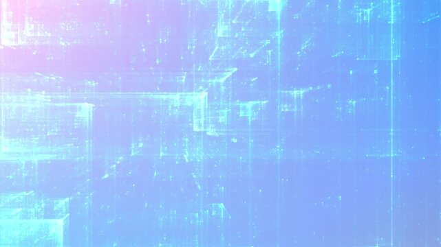 Transparente Datenbl&ouml;cke im digitalen Netzwerk &ndash; dynamische Struktur f&uuml;r Wissenschaft, IT, Forschung & digitale Kommunikation in Bewegung, Technologie, Daten, Wissenschaft, lila, violett