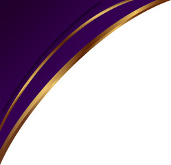 Elegant Purple and Gold Abstract Corner Design