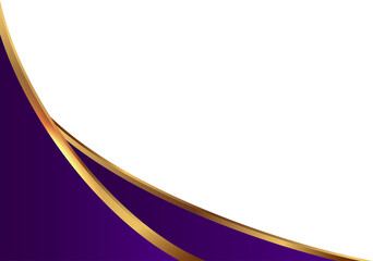 Elegant Purple and Gold Abstract Corner Design