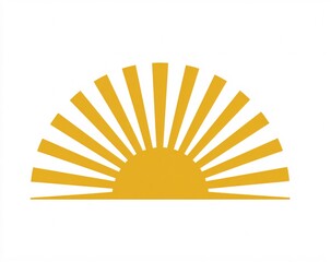Stylized sun with radiant beams, symbolizing warmth