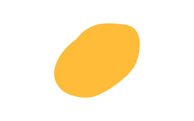 Abstract Smooth Yellow Organic Blob Shape