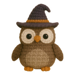 A cute collection of Halloween crochet clipart featuring amigurumi-style plush designs such as pumpkins, ghosts, bats, skeletons, witches, and candy. Each element is hand-crafted.