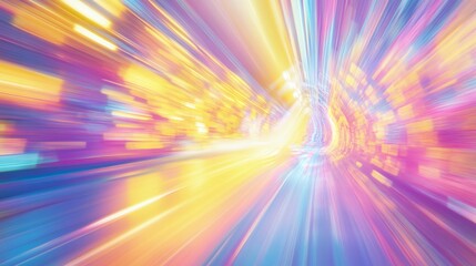 Abstract colorful light streaks representing speed and technology