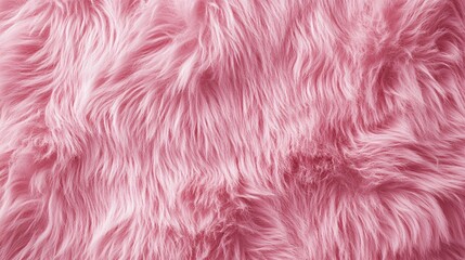 Closeup of soft pink fluffy faux fur texture