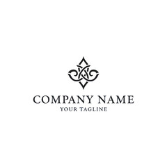Elegant black and white logo design with a geometric pattern.